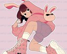 ポップでシンプルかわいいイラスト制作を承ります 個人アイコンからグッズ用イラストまで幅広く承れます！ イメージ3