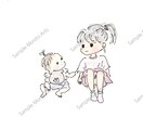 写真からシンプルでゆるかわいいイラスト作成します 商用OK！SNSアイコン・記念・挿絵などに イメージ2