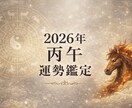 2026年（丙午）あなたの1年間の運勢鑑定します 健康 仕事 金運など自分に巡る１年間の流れの総合 イメージ1