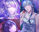 活動者向け、中性的なイラスト描きます きらめき感ある一枚を丁寧に描きます イメージ2