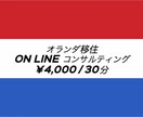 オランダ移住に関するお悩み相談受け付けております オランダ移住ONLINEコンサルティング 30分 イメージ1