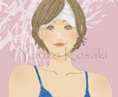 マット感のあるお洒落イラストを描きます ドライブラシタッチの大人可愛い女性アイコンを求めている方へ イメージ4
