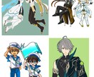 アニメ塗りイラストお描きします キャラクターイラストアイコン作成など イメージ4