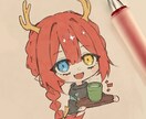 アナログの温かみがあるSDイラストをお描きします お手軽なオリジナルSDイラストをお求めの方へ イメージ7