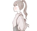 商用利用可！完成品イラストを販売しています いちごを頬張る女性/クール・おしゃれ/SNS用アイコンなど イメージ4