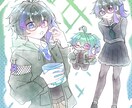 安価でラフなイラスト・詰め込みイラスト描きます ぽわっとした塗りで温かみのあるイラストを仕立てます イメージ2