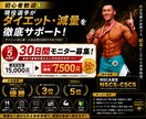 5名様限定モニター価格食事サポートを募集しています 現役フィジーク選手が食事管理・減量をサポートします イメージ1