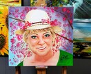 キャンバスにリアルな肖像画を描きます アクリル絵の具で描いています　個人の絵、カップル、家族 イメージ2