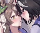 一枚イラスト、描きます 美少女・百合・二人組のイラストが得意です。 イメージ8