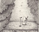 絵本作家が描くペン画イラスト20×20cm作ります 会社案内や広告、ポスター、プレゼントにもおすすめです。 イメージ2