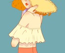 最安値！イラスト描きます 様々な絵柄で描けますがここではレトロな女の子を描く絵柄です。 イメージ2
