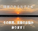 障害のあるお子さんへの支援、悩み、お聴きいたします 元特別支援学校主幹教諭が具体的な支援方法をお伝えします！ イメージ1