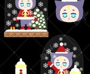 商用利用込！クリスマス量産ミニキャラ描きます ★Vtuberさんにおすすめ！アクリルグッズにもピッタリ★ イメージ6