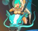 あなただけのベクターアート作品を作ります 【一枚絵のアニメ風ベクターアート作品】 イメージ1