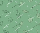 線画のみのスッキリとしたパターンをお作りします 包装紙や背景、壁紙など柔軟にご利用いただけます！ イメージ3