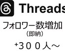 Threadsフォロワー３００人増やします 確実にフォロワーが増えます。即納可。 イメージ1