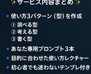 ChatGPT初心者向け：使い方と型を作ります 今日から迷わず使える“3つの使い方テンプレ”をお渡しします イメージ2
