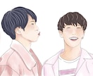 オシャレで可愛い似顔絵を作成します SNSやブログのアイコン/待ち受けなど☺︎ イメージ3
