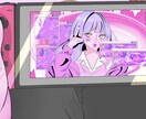 歌ってみたのイラストやアイコン、ポスター描きます 異色肌の女の子が得意です背景もこだわります！ イメージ8