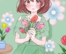 早期対応可◎キラキラしたイラストお描きします SNSアイコンに向いていてます！(等身別途料金) イメージ2