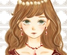 お人形風の女性バストアップイラストお描きいたします ホームページやSNS、ブログなどのワンポイントをお探しの方へ イメージ1