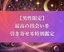 男性限定：最高の出会いを引き寄せる特別鑑定します 2025年運命の相手と出会いたいを叶えるためのリーディング イメージ1