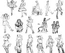 人物クロッキー描きます 女性が特に得意です！あなたの「らしさ」を表現します イメージ2