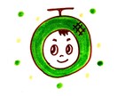 子どもと果物の似顔絵アイコン 描きます 元保育士の2児ママ似顔絵師がやさしい雰囲気の手書きで描きます イメージ3
