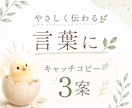 やさしく伝わるキャッチコピーを作成します 想いをやさしく届く言葉に整えます。 イメージ1