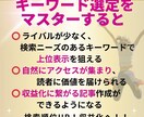 ブログのアクセスUPに効くキーワード選定を教えます 検索上位を狙うSEOワード＆ネタ選定＆ライティング★無制限 イメージ5