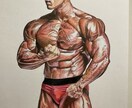 貴方のシェイプアップした身体を描きます A３サイズのケント紙に色鉛筆で写真を元にリアルに描きます。 イメージ1