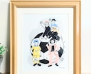 好きな物や背景のご希望ききます シンプルだけど似ていて可愛い似顔絵 イメージ1