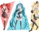 キャラの立ち絵や1枚絵、2次創作を描きます あなたの想像や好き、やりたいを形にします イメージ1