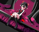 大鎌や翼が映えるゴシックな全身立ち絵描きます TRPGや自作ゲームに映える退廃的で美麗な立ち絵を制作します イメージ2