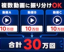 YouTube動画を30万回PR・再生拡大します 複数動画OK｜新曲・MV・企業PRを一気に強化 イメージ3