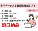 即日納品！音声データから書類を作成します 音声データを丁寧かつ的確にな文章に！ イメージ1