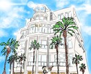 ご自宅やお店のファサードのイラストを描きます 一から手描きイラストしてデータ納品します イメージ3
