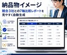 競合3社を軸でAI分析した比較レポート作成します 競合をSEO・SNS・広告等 7軸AI分析比較レポート作成 イメージ3