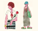 手描き【水彩】のイラスト作成します 【商用可】似顔絵・SNS・チラシなどにお使いいただけます イメージ2