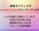 ビジネス英語のコーチングします ☆米国ビジネス歴２０年の英語ネイティブがサポート！☆ イメージ2