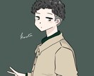 目を引く色味のクールなイラスト作成致します お好みの服装やお色味でお描きします イメージ2