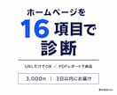 公開中のホームページを16項目で診断します URLだけでOK｜改善の優先順位をPDFで納品します イメージ1