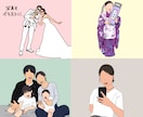 お写真から似顔絵・記念イラストをお描きします 大切な思い出も、SNSアイコンも。心を込めてお描きします イメージ1