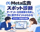 Meta広告を診断し、改善の優先順位を提案します ターゲットと広告画像を見直し、ピクセルや計測設定も確認 イメージ1