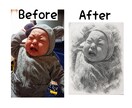 画像をお洒落なスケッチ風(えんぴつ画)に加工します 見馴れた写真もスケッチ風加工でオシャレにSNS映え！ イメージ1