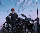 背景込みのかっこいい一枚絵制作します 背景込み、車、バイクまで、世界観のある一枚絵に仕上げます イメージ1