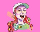 手描き！うるツヤでポップなイラスト作成します ゼリーのようなうるツヤ感と、少し奇妙なデザインが特徴。 イメージ4