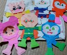 折り紙でアンパンマンと仲間たちを作ります 15センチ角、8センチ角どちらでも。 イメージ2