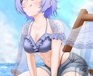 フィッティング量産一枚絵【水着】を描きます Vtuber / Vライバーさんに大人気の量産シリーズです！ イメージ4