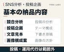 SNS競合分析と1か月の投稿企画を作ります 競合3アカウント分析から投稿12案と見本3点を納品 イメージ2